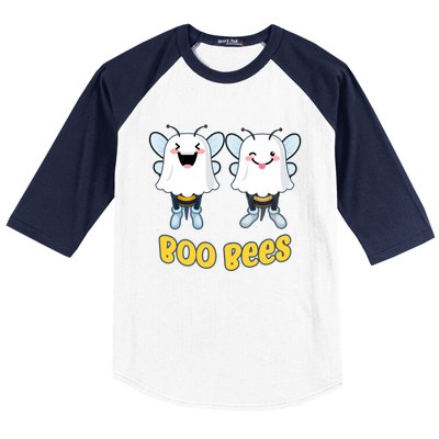 Boo Bees Funny Halloween Gift Baseball Sleeve Shirt