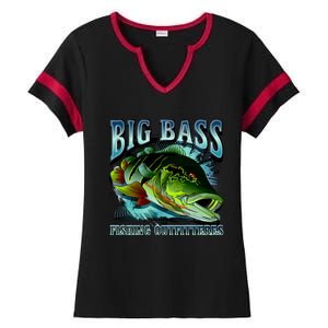 Big Bass Fishing Ladies Halftime Notch Neck Tee