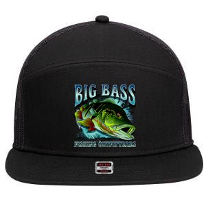 Big Bass Fishing 7 Panel Mesh Trucker Snapback Hat