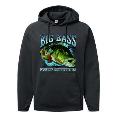 Big Bass Fishing Performance Fleece Hoodie