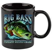 Big Bass Fishing 11oz C Handle Ceramic Mug