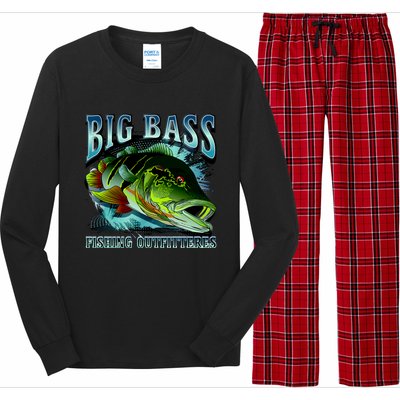 Big Bass Fishing Long Sleeve Pajama Set