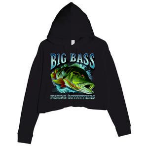 Big Bass Fishing Crop Fleece Hoodie