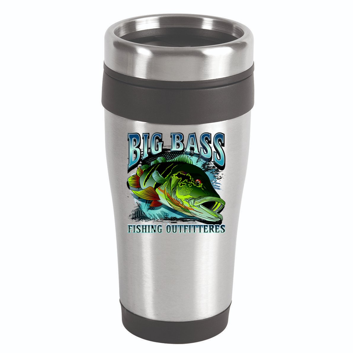 Big Bass Fishing 16oz Travel Tumbler