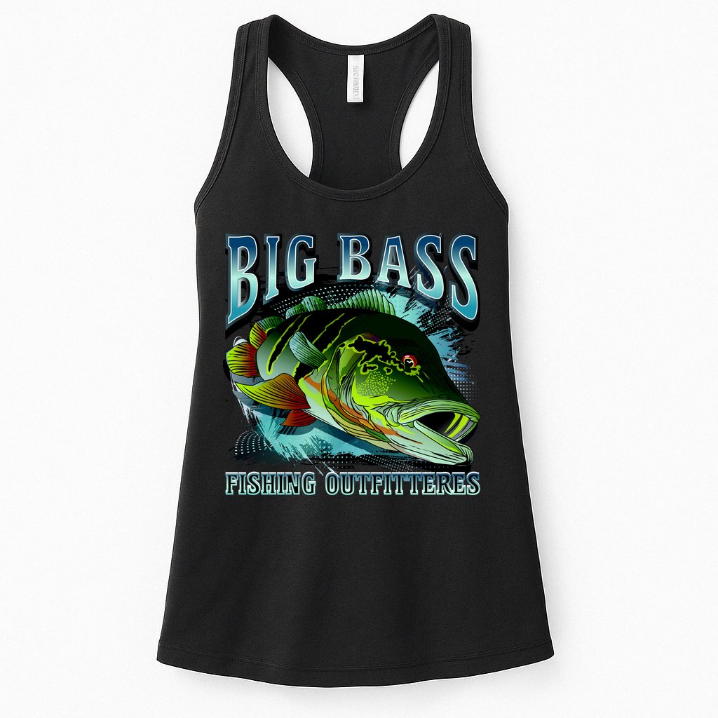 Big Bass Fishing Womens Tank Top
