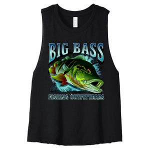 Big Bass Fishing Women's Racerback Cropped Tank