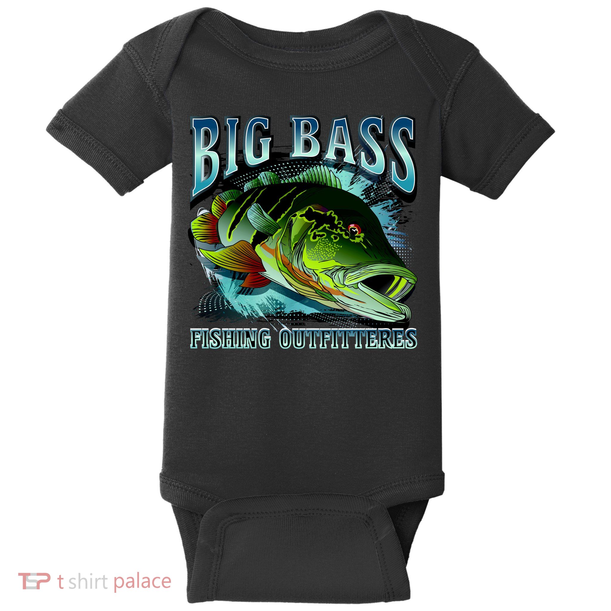 Big Bass Fishing Baby Bodysuit