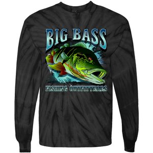 Big Bass Fishing Tie-Dye Long Sleeve Shirt