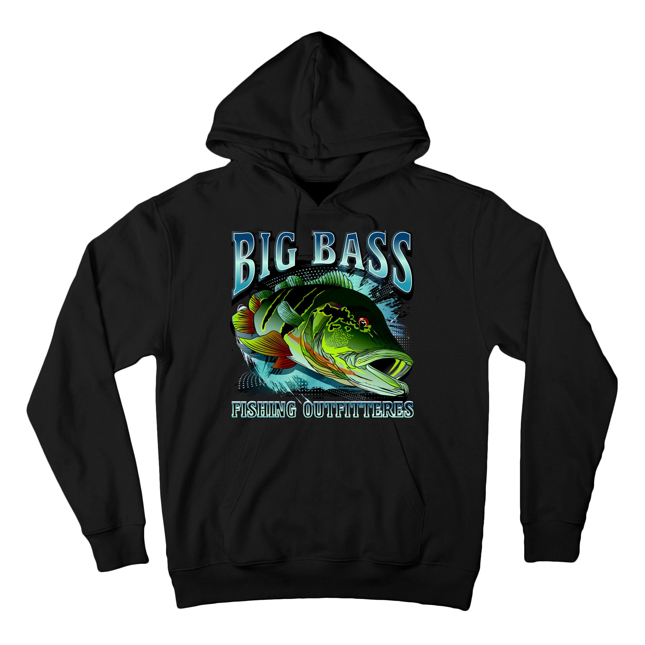 Big Bass Fishing Tall Hoodie