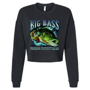 Big Bass Fishing Cropped Pullover Crew