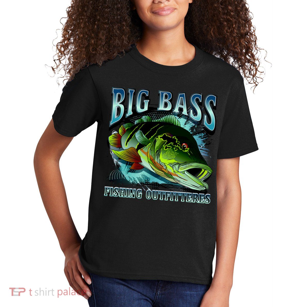 Big Bass Fishing Kids T-Shirt