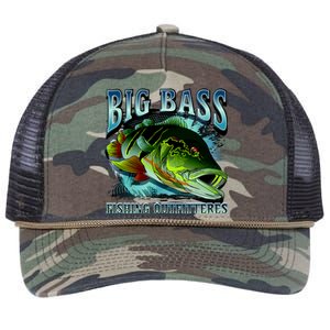 Big Bass Fishing Retro Rope Trucker Hat Cap