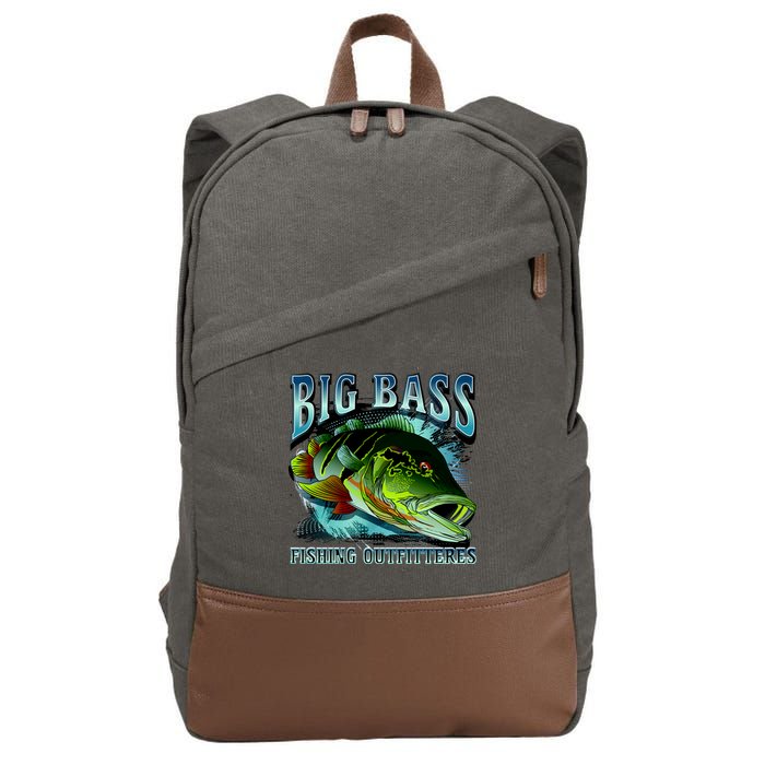 Big Bass Fishing Cotton Canvas Backpack