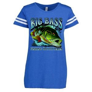 Big Bass Fishing Enza Ladies Jersey Football T-Shirt