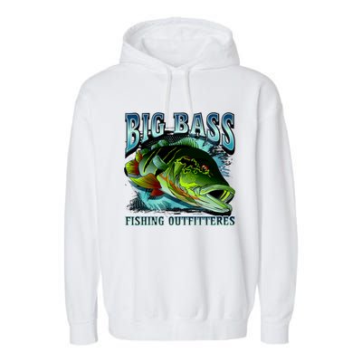 Big Bass Fishing Garment-Dyed Fleece Hoodie