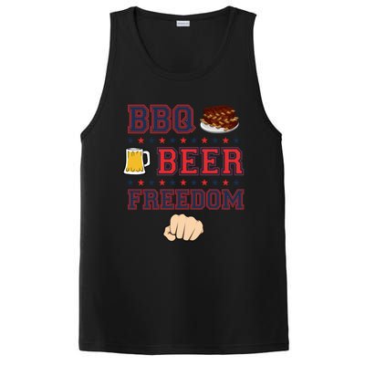 Bbq Beer Freedom Grilling Dad Uncle Trucker Funny Gift PosiCharge Competitor Tank