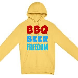 Bbq Beer Freedom Independence Day 4th Of July Party Gift Premium Pullover Hoodie