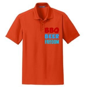 Bbq Beer Freedom Independence Day 4th Of July Party Gift Dry Zone Grid Polo