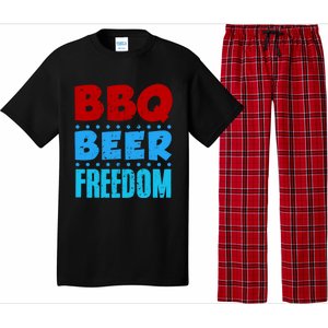 Bbq Beer Freedom Independence Day 4th Of July Party Gift Pajama Set