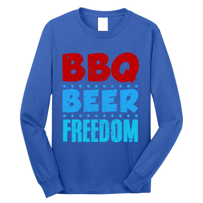 Bbq Beer Freedom Independence Day 4th Of July Party Gift Long Sleeve Shirt