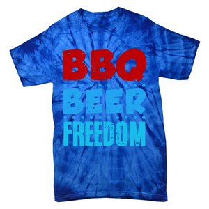 Bbq Beer Freedom Independence Day 4th Of July Party Gift Tie-Dye T-Shirt