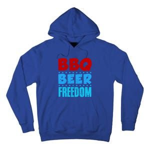 Bbq Beer Freedom Independence Day 4th Of July Party Gift Tall Hoodie