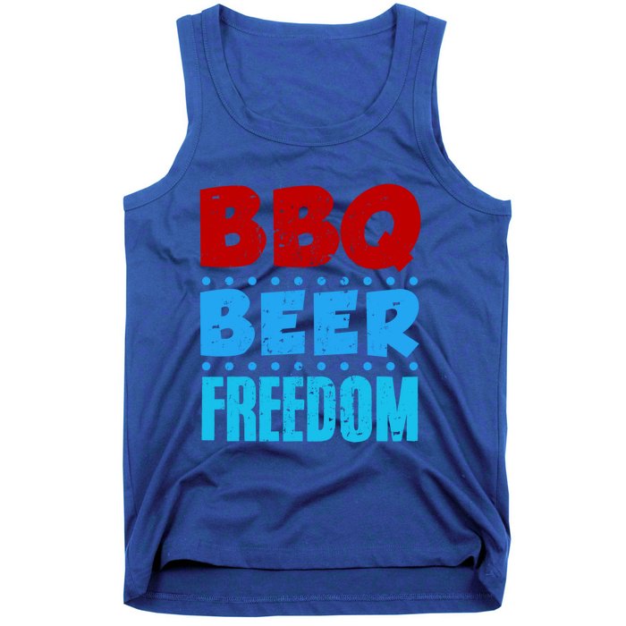 Bbq Beer Freedom Independence Day 4th Of July Party Gift Tank Top