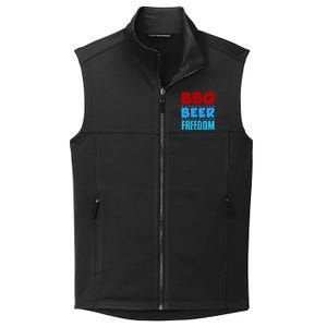 Bbq Beer Freedom Independence Day 4th Of July Party Gift Collective Smooth Fleece Vest