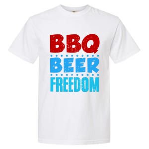 Bbq Beer Freedom Independence Day 4th Of July Party Gift Garment-Dyed Heavyweight T-Shirt