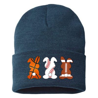 Basketball Baseball Football Sports Easter Bunny Rabbits Sustainable Knit Beanie