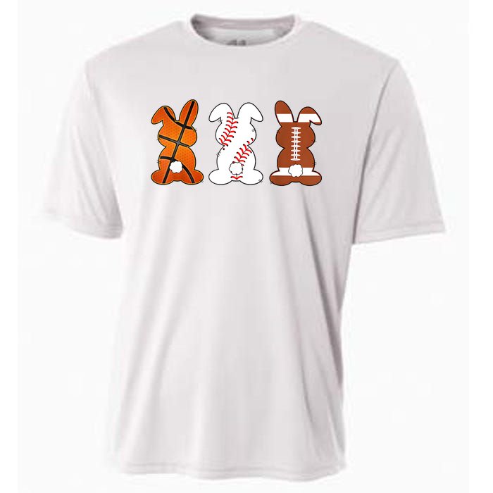 Basketball Baseball Football Sports Easter Bunny Rabbits Cooling Performance Crew T-Shirt