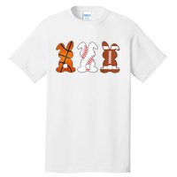 Basketball Baseball Football Sports Easter Bunny Rabbits Tall T-Shirt