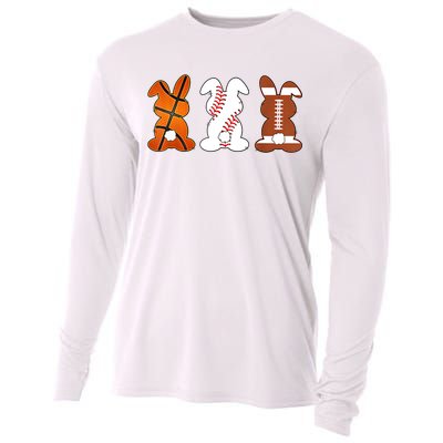 Basketball Baseball Football Sports Easter Bunny Rabbits Cooling Performance Long Sleeve Crew