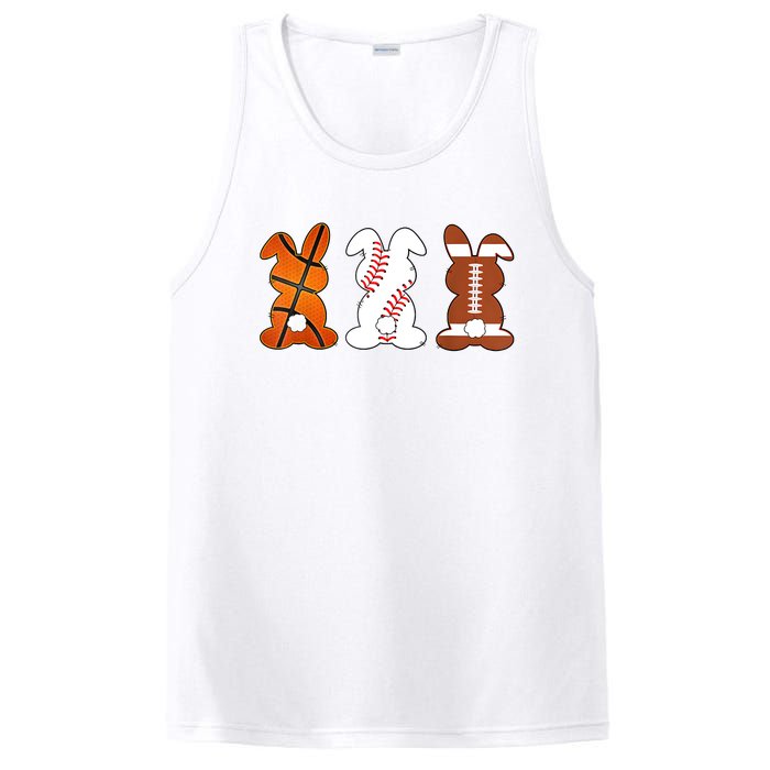 Basketball Baseball Football Sports Easter Bunny Rabbits PosiCharge Competitor Tank