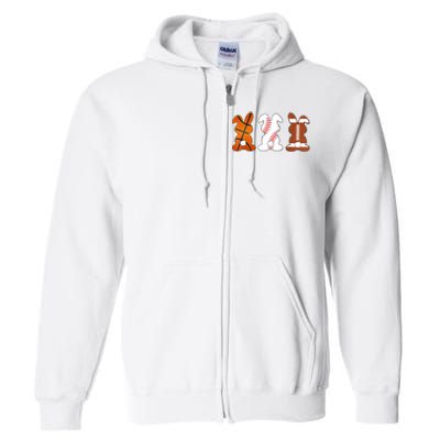 Basketball Baseball Football Sports Easter Bunny Rabbits Full Zip Hoodie