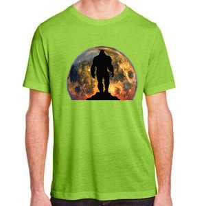 Bigfoot Believer Full Red Moon Night Sasquatch Adult ChromaSoft Performance T-Shirt