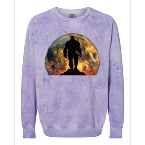 Bigfoot Believer Full Red Moon Night Sasquatch Colorblast Crewneck Sweatshirt