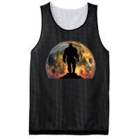 Bigfoot Believer Full Red Moon Night Sasquatch Mesh Reversible Basketball Jersey Tank