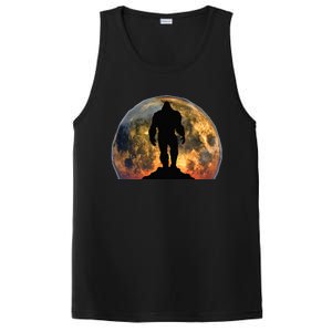 Bigfoot Believer Full Red Moon Night Sasquatch PosiCharge Competitor Tank