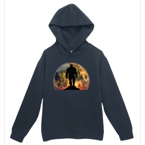 Bigfoot Believer Full Red Moon Night Sasquatch Urban Pullover Hoodie