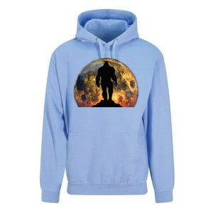 Bigfoot Believer Full Red Moon Night Sasquatch Unisex Surf Hoodie