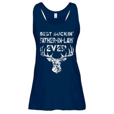 Best Buckin FatherInLaw Ever Deer Hunting Fathers Day Ladies Essential Flowy Tank