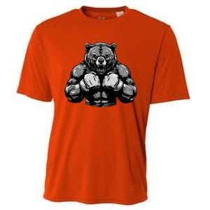 Bear Boxer Fighter Boxing Mixed Martial Arts Gift Cooling Performance Crew T-Shirt