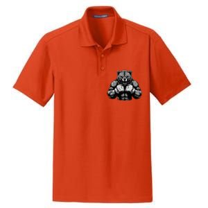 Bear Boxer Fighter Boxing Mixed Martial Arts Gift Dry Zone Grid Polo