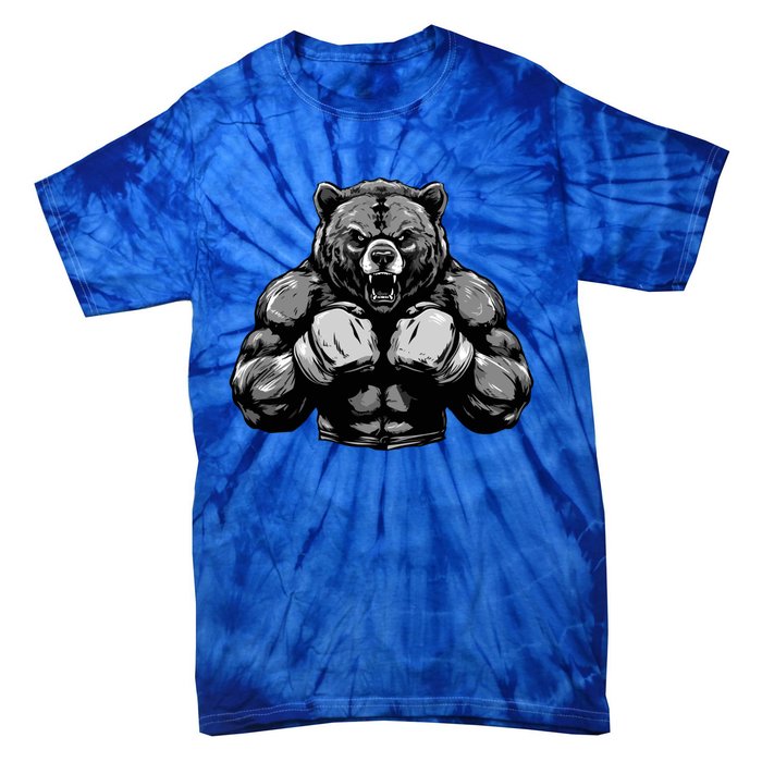 Bear Boxer Fighter Boxing Mixed Martial Arts Gift Tie-Dye T-Shirt