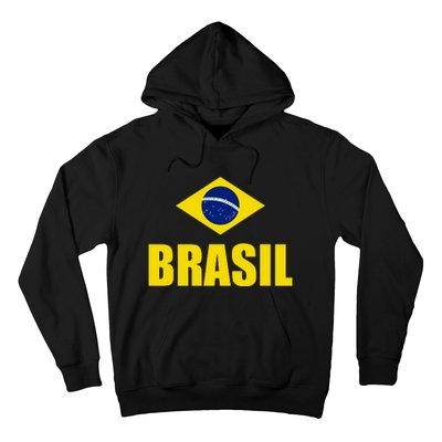 Brasil Brazilian Flag Soccer Sport Brazilian National Flag Hoodie