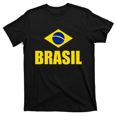 Brasil Brazilian Flag Soccer Sport Brazilian National Flag T-Shirt