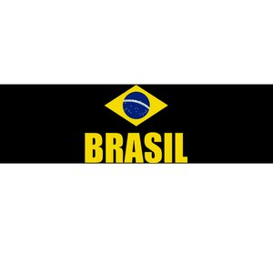 Brasil Brazilian Flag Soccer Sport Brazilian National Flag Bumper Sticker