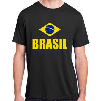 Brasil Brazilian Flag Soccer Sport Brazilian National Flag Adult ChromaSoft Performance T-Shirt