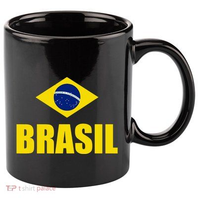 Brasil Brazilian Flag Soccer Sport Brazilian National Flag 11oz C Handle Ceramic Mug